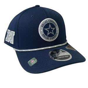 Dallas Cowboys New Era 9SEVENTY 2024 Sideline Stretch Snapback Rope Cap Hat OSFM